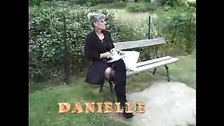 Nonsensical French Old Mature fucking in garden