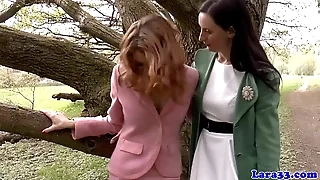 Mature lesbian pussylicked by british milf