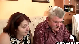 Finding mature couple fuck his new gf