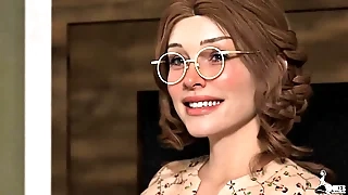 Horny Colledge boy fucks his Uncle's New hot Nerdy wife
