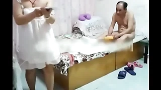 Chinese doll and their way guy at one's disposal the hotel