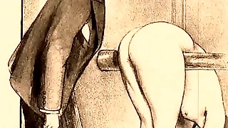 vintage despondent illustration